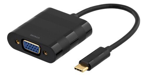 Deltaco 1279, USB-C/USB-A, 11 cm цена и информация | Juhtmed ja kaablid | hansapost.ee