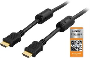 Deltaco HDMI-1005, HDMI, 0.5 m цена и информация | Кабели и провода | hansapost.ee