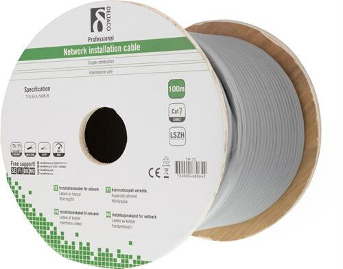 Deltaco TP-70, Cat7, 100m hind ja info | Juhtmed ja kaablid | hansapost.ee