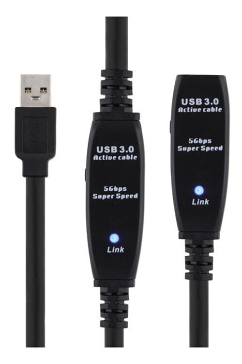 Deltaco USB3-1006, USB-A, 10m цена и информация | Juhtmed ja kaablid | hansapost.ee