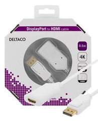 Deltaco DP-HDMI35-K, DisplayPort, HDMI, 0.5m hind ja info | Juhtmed ja kaablid | hansapost.ee