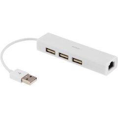 Deltaco USB2-LAN3, USB-A цена и информация | Адаптеры, USB-разветвители | hansapost.ee