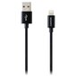 Kaablid Canyon       CFI-3 Lightning USB Cable for Apple braided metalli    Black цена и информация | Juhtmed ja kaablid | hansapost.ee