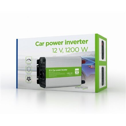 Auto toiteinverter Gembird 12V 1200W : EG-PWC1200-01 hind ja info | Juhtmed ja kaablid | hansapost.ee