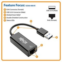 Tripp Lite USB 3.0 to Gigabit Ethernet a hind ja info | Tripp Lite Kodumasinad | hansapost.ee