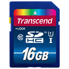 MEMORY SDHC 16GB UHS-I 300X/C10 TS16GSDU1 TRANSCEND цена и информация | Карты памяти | hansapost.ee