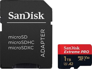 MicroSD UHS-I Klass 10 mälukaart SanDisk Extreme 1000 GB цена и информация | Карты памяти | hansapost.ee