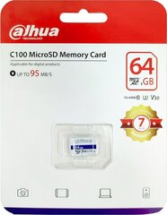 MicroSDXC mälukaart DAHUA 64GB, UHS-I/TF-C100 hind ja info | Dahua Fotoaparaadid, objektiivid ja lisatarvikud | hansapost.ee