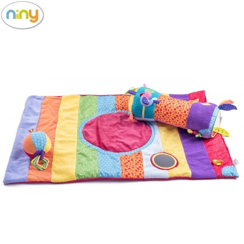 Niny 700016 Soft Educational & Activity playgym set 3in1 with cylinder and ball for kids 0+ months (67x100cm) hind ja info | Beebide mänguasjad | hansapost.ee