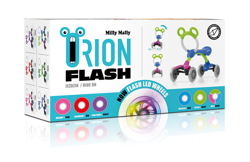 Milly Mally käimistugi/ ratas Orion helendavate ratastega, lilla цена и информация | Beebide mänguasjad | hansapost.ee