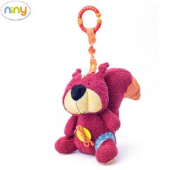 Niny 700017 Soft pendant toy - Cute squirrel for kids 0+ years (24cm) hind ja info | Beebide mänguasjad | hansapost.ee