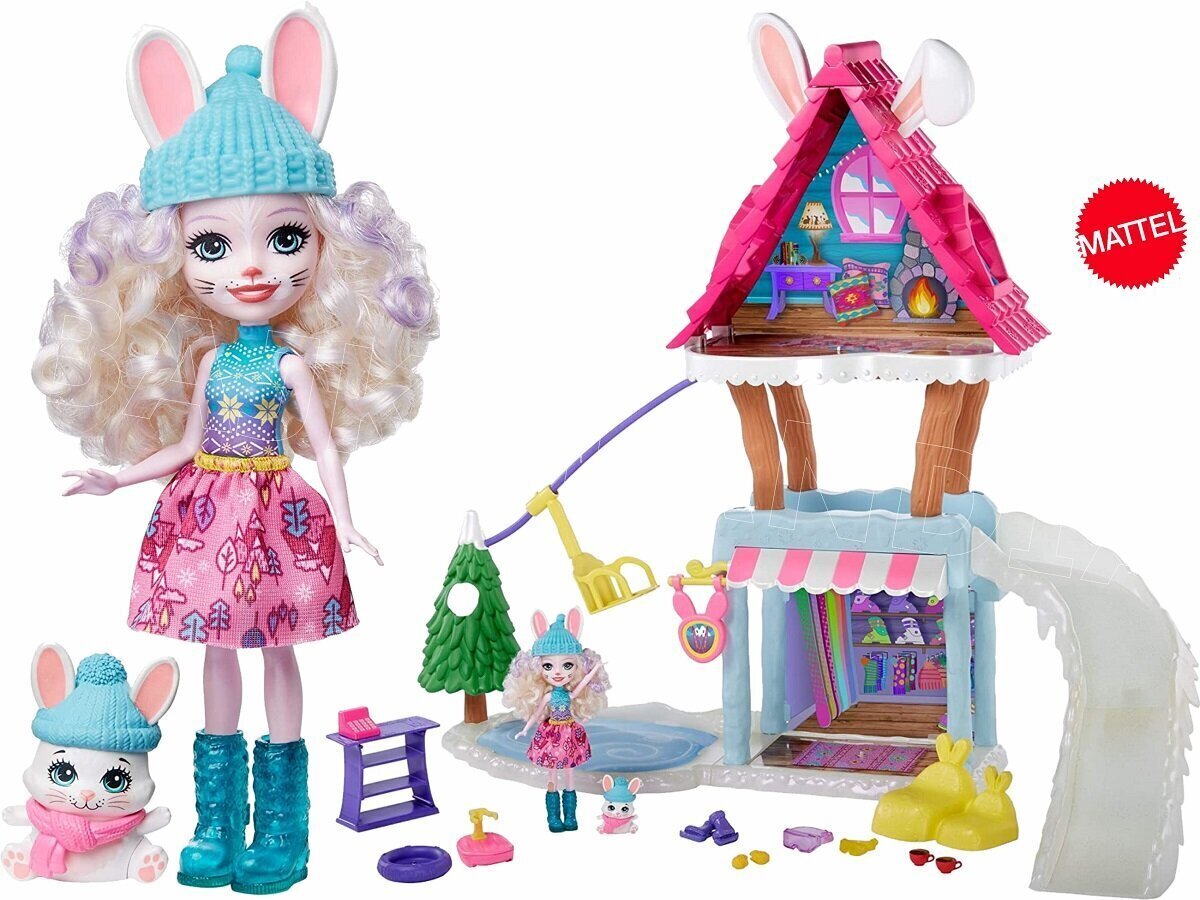 Enchantimals komplekt Talvine maja Mattel, GJX50 hind ja info | Mänguasjad tüdrukutele | hansapost.ee