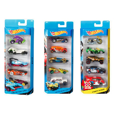 Hot Wheels Basic 5-pakk hind ja info | Mänguasjad poistele | hansapost.ee