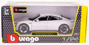 BBURAGO 1:24 mudelauto Porsche Taycan Turbo S, 18-21098 hind ja info | Bburago Lastekaubad ja beebikaubad | hansapost.ee