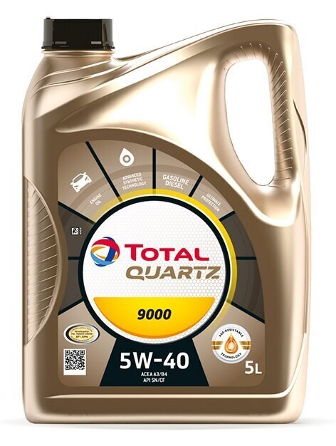 Mootoriõli TOTAL Quartz 9000 5W-40 5l hind ja info | Mootoriõlid | hansapost.ee