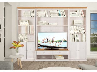 Секция Notio Living Annabelle с нишей для ТВ, белая/коричневая цена и информация | Секции | hansapost.ee