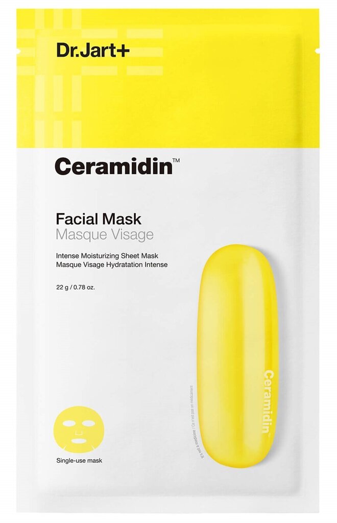 Niisutav näomask Dr.Jart+ Ceramidin Facial Sheet Mask 22 g цена и информация | Näomaskid ja silmamaskid | hansapost.ee