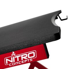 Mängurilaud Nitro Concepts D12, must/punane hind ja info | Arvutilauad, kirjutuslauad | hansapost.ee