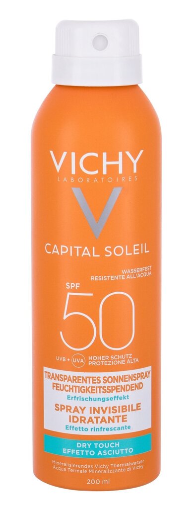 Päikesekaitsesprei Vichy Capital Soleil SPF50, 200 ml цена и информация | Päikesekaitse ja päevitusjärgsed kreemid | hansapost.ee