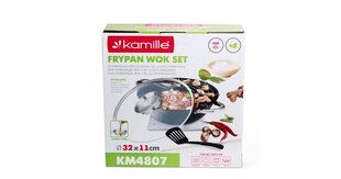 Глубокая чугунная сковорода KAMILLE 4807MR цена и информация | Cковородки | hansapost.ee