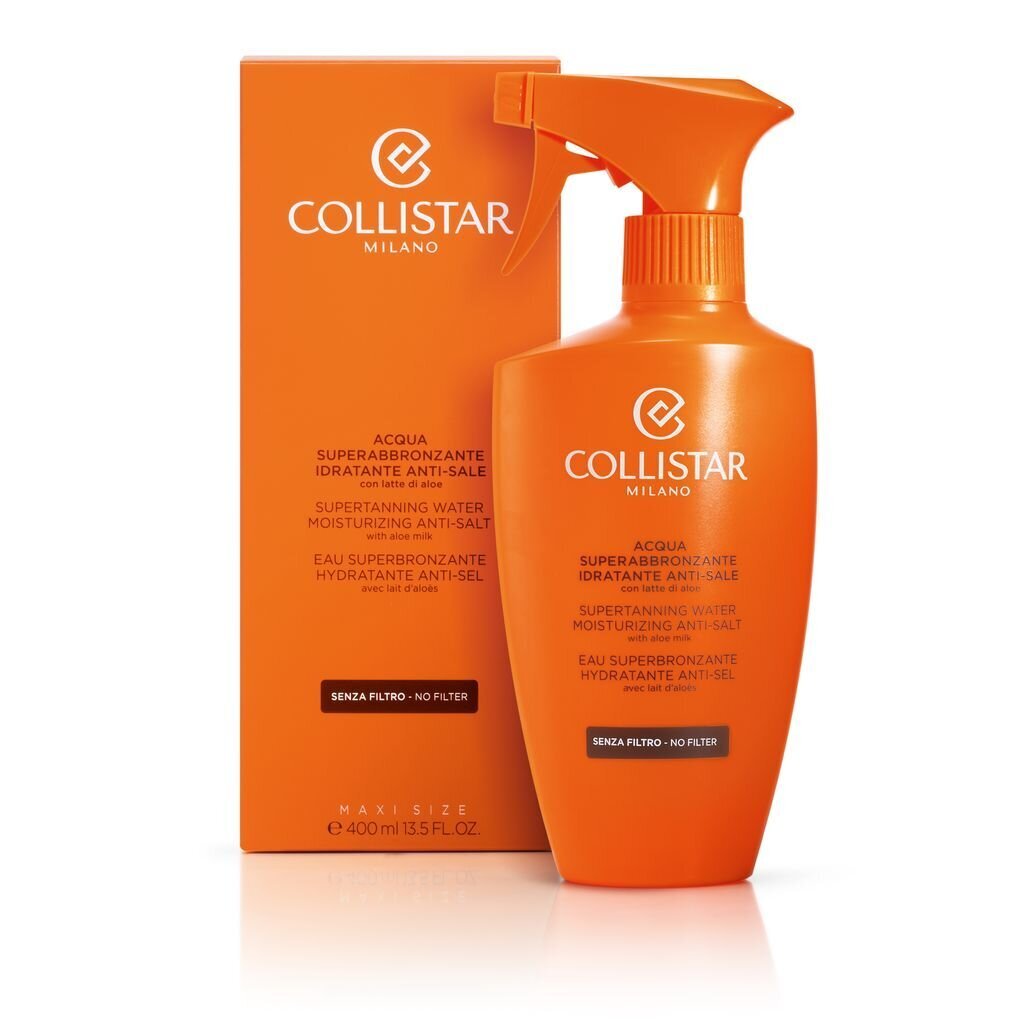 Niisutav päevituse emulsioon Collistar Sun Care Supertanning Water Moisturizing Anti-Salt 400 ml hind ja info | Päikesekaitse ja päevitusjärgsed kreemid | hansapost.ee