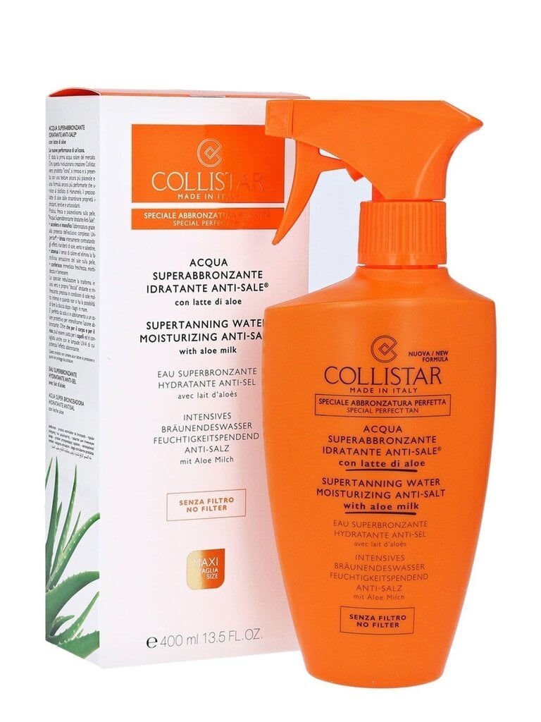 Niisutav päevituse emulsioon Collistar Sun Care Supertanning Water Moisturizing Anti-Salt 400 ml hind ja info | Päikesekaitse ja päevitusjärgsed kreemid | hansapost.ee