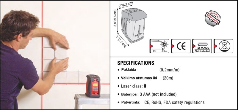 Lasermõõtja Kapro Prolaser Plus цена и информация | Käsitööriistad | hansapost.ee