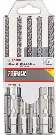 Puuritera komplekt Bosch SDS + 10 6 8mm цена и информация | Käsitööriistad | hansapost.ee
