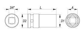 Padrun kuusnurkne Yato 3/4" 19mm (YT-1119) hind ja info | Käsitööriistad | hansapost.ee