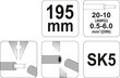 Automaatne isolatsiooni eemaldaja Yato 195mm 0,5-6.0mm YT-2275 hind ja info | Käsitööriistad | hansapost.ee