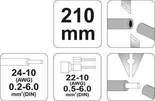 Multifunktsionaalne isolatsioonieemaldaja Yato 210mm 0,5-6.0mm (YT-2278) hind ja info | Käsitööriistad | hansapost.ee