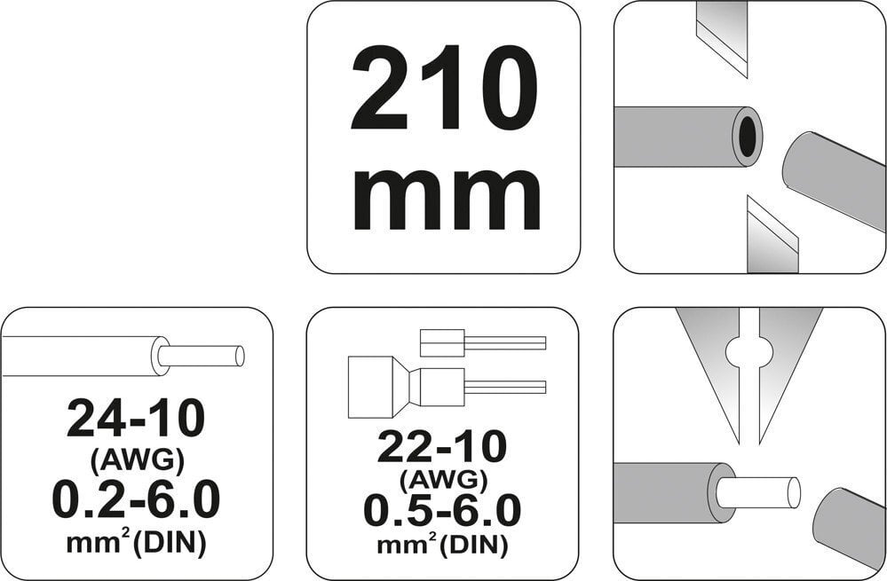 Multifunktsionaalne isolatsioonieemaldaja Yato 210mm 0,5-6.0mm (YT-2278) цена и информация | Käsitööriistad | hansapost.ee