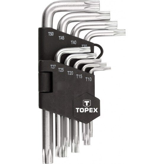 Torx võtmete komplekt Т10-Т50, 9tk lühikesed hind ja info | Käsitööriistad | hansapost.ee