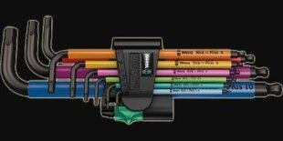 Набор Г-образных ключей HEX-Plus 9шт Wera 950/9 1,5-10мм, многоцветный, BlackLaser цена и информация | Механические инструменты | hansapost.ee