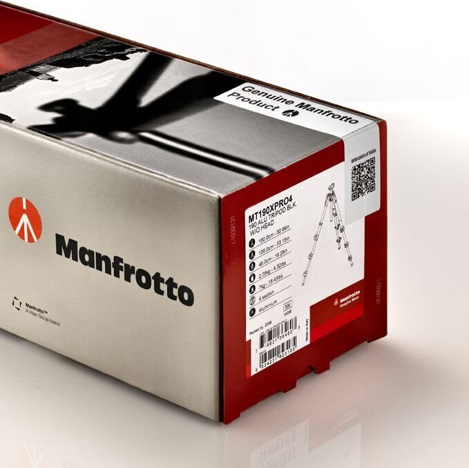 Statiiv MT190XPRO4, Manfrotto, MT190XPRO4 цена и информация | Fotoaparaatide statiivid | hansapost.ee