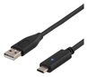 Deltaco USBC-1002-K, USB 2.0 C-A, 0.25 m цена и информация | Mobiiltelefonide kaablid | hansapost.ee