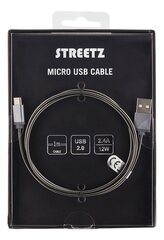 Streetz IPLH-277, USB A, USB Micro B, 1m hind ja info | Mobiiltelefonide kaablid | hansapost.ee