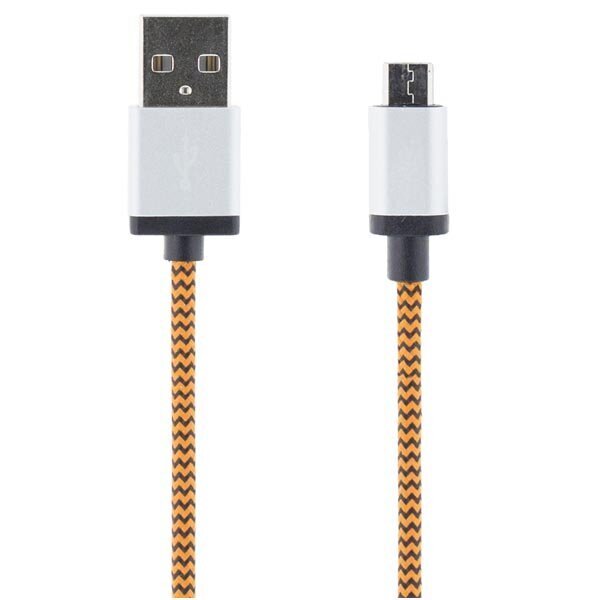 Streetz USB 2.0 „A-mikro B“, 2.0m, oranž / Micro-119 hind ja info | Mobiiltelefonide kaablid | hansapost.ee