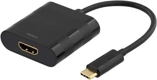 Deltaco USBC-HDMI, USB C, HDMI цена и информация | Mobiiltelefonide kaablid | hansapost.ee