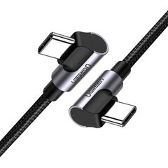 Ugreen Elbow C-tüüpi USB – C-tüüpi USB-kaabli toiteallika kiirlaadimine FCP 3 A 1 m hall (70529 US323) hind ja info | Mobiiltelefonide kaablid | hansapost.ee