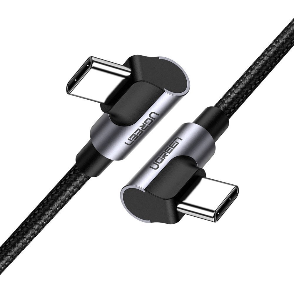 Ugreen Elbow C-tüüpi USB – C-tüüpi USB-kaabli toiteallika kiirlaadimine FCP 3 A 1 m hall (70529 US323) цена и информация | Mobiiltelefonide kaablid | hansapost.ee