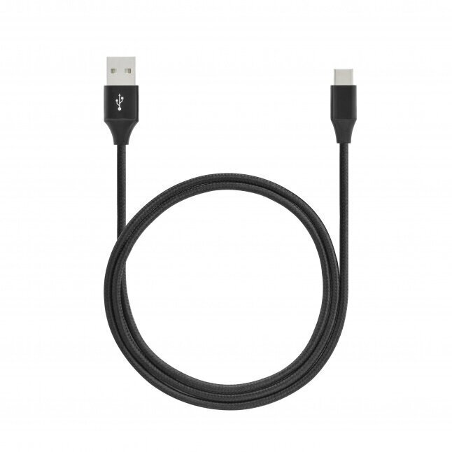 Toti 1M231-BLK USB A/ Type C 1 m цена и информация | Mobiiltelefonide kaablid | hansapost.ee