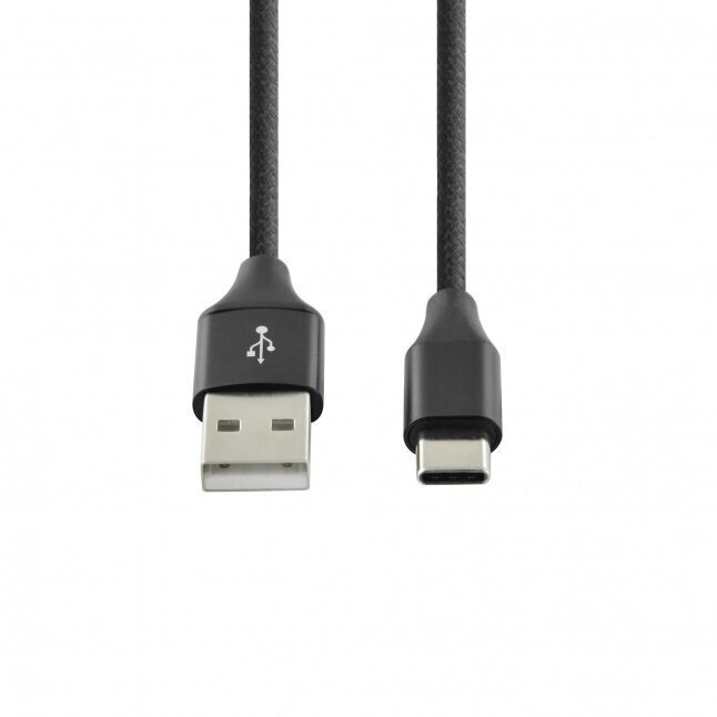 Toti 1M231-BLK USB A/ Type C 1 m цена и информация | Mobiiltelefonide kaablid | hansapost.ee