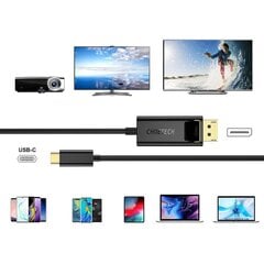 Однонаправленный видеокабель для монитора  Choetech USB Type C - Display Port 4K 1.8 м, черный (XCP-1801BK) цена и информация | Кабели для телефонов | hansapost.ee