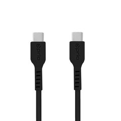 prio Высокоскоростная зарядка и синхронизация USB C - USB C кабель 5A 1,2 м черный цена и информация | Кабели для телефонов | hansapost.ee