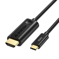 Choetechi ühesuunaline adapterkaabel USB-tüüpi C-adapter (isane) HDMI 2.0-ga (isane) 4K 60 Hz 1,8 m must (CH0019) hind ja info | Mobiiltelefonide kaablid | hansapost.ee