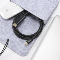 Однонаправленный кабель-адаптер - переходник с USB Type C Choetech (штекер) на HDMI 2.0 (штекер) 4K 60 Гц 1.8 м, черный (CH0019) цена и информация | Кабели для телефонов | hansapost.ee