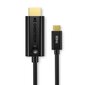Choetechi ühesuunaline adapterkaabel USB-tüüpi C-adapter (isane) HDMI 2.0-ga (isane) 4K 60 Hz 1,8 m must (CH0019) цена и информация | Mobiiltelefonide kaablid | hansapost.ee