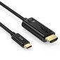 Choetechi ühesuunaline adapterkaabel USB-tüüpi C-adapter (isane) HDMI 2.0-ga (isane) 4K 60 Hz 1,8 m must (CH0019) цена и информация | Mobiiltelefonide kaablid | hansapost.ee