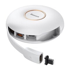 Магнитный USB-кабель Baseus Zinc 3in1 USB-C/Lightning/Micro 20Вт, 1 м (белый) цена и информация | Кабели для телефонов | hansapost.ee